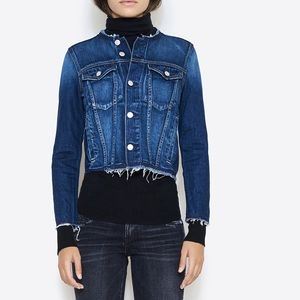 Collarless Denim Jacket